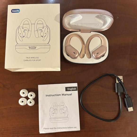 Wireless Over-Ear Bluetooth Earbuds Rose - Picture 2 of 9
